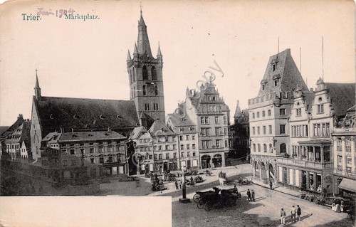 Cartolina Trier Marktplatz 1904