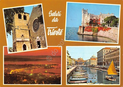 Cartolina Trieste 4 vedute 1976