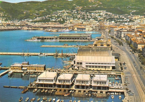 Cartolina Trieste le rive con la Sacchetta