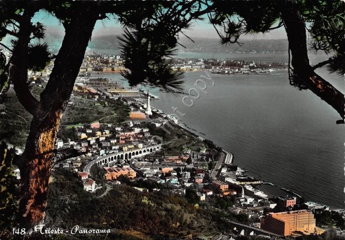 Cartolina Trieste Panorama dall'alto