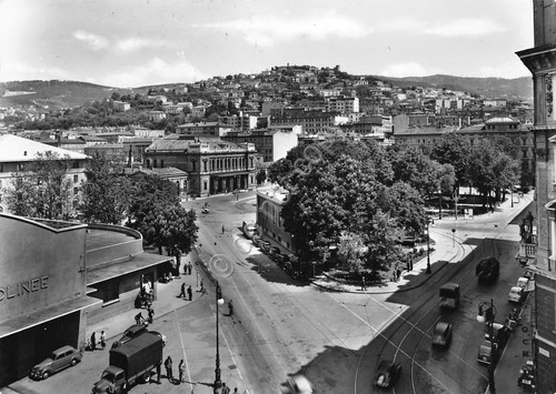 Cartolina Trieste Stazione Centrale 1958