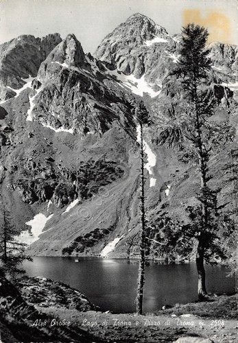 Cartolina Trona Lago e Pizzo Alpi Orobie 1962