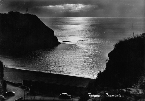 Cartolina Tropea al tramonto 1963 (Catanzaro)