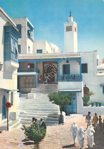 Cartolina Tunisia Sidi Bou Said Cafe des Nattes