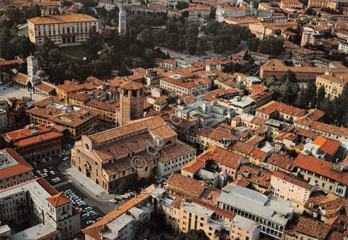 Cartolina Udine Panorama aereo città anni '70