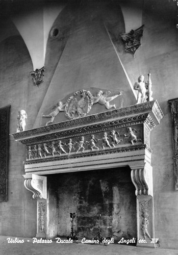 Cartolina Urbino Palazzo Ducale Camino degli angeli