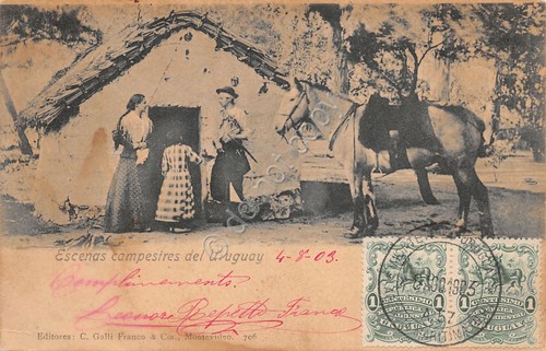Cartolina Uruguay Escenas campestres 1903