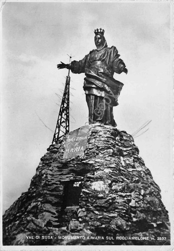 Cartolina Val di Susa Monumento a Maria sul Rocciamelone