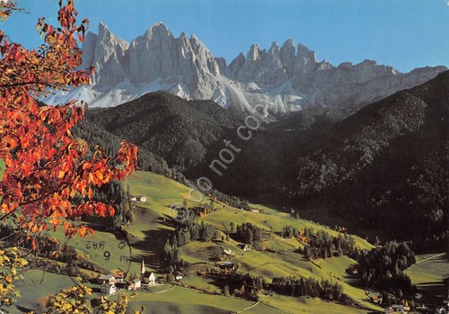 Cartolina Val Funes Chiesetta Santa Maddalena 1982 (Bolzano)