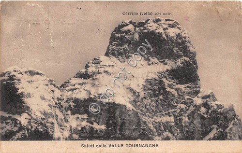 Cartolina Val Tournanche Cervino 1927