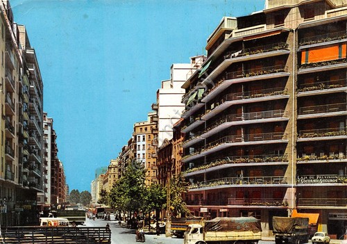 Cartolina Valencia Avenida de Perez Galdos 1971
