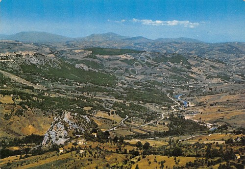 Cartolina Valle Biferno panorama generale strada anni '70