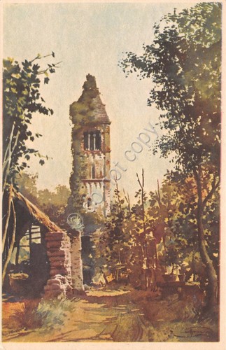 Cartolina Valle Christi Acquarello Prof Craffonara 1938