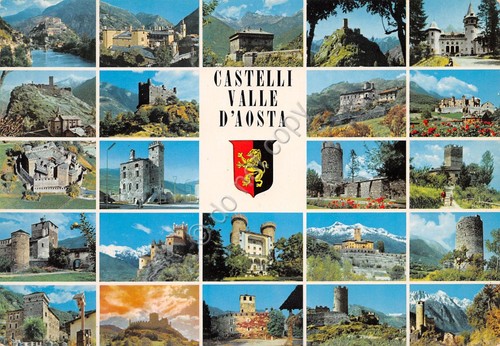 Cartolina Valle d'Aosta Castelli 23 vedutine