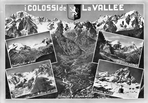 Cartolina Valle d'Aosta Gran Paradiso Monte Rosa Cervino Grivola Monte …