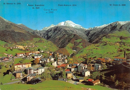 Cartolina Valle Serina Oltre il Colle Panorama 1979