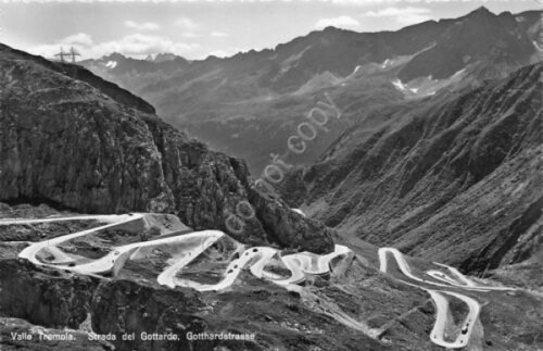 Cartolina Valle Tremola Strada del Gottardo