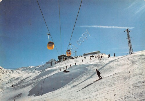Cartolina Valmalenco Sasso Alto arrivo telecabina Campo Lungo 1967