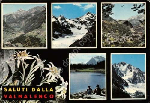 Cartolina Valmalenco vedute 1967 (Sondrio)