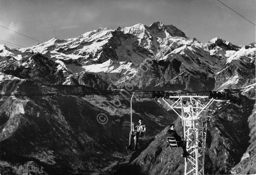 Cartolina Valsesia Seggiovia di Mera - 1952 (Vercelli)