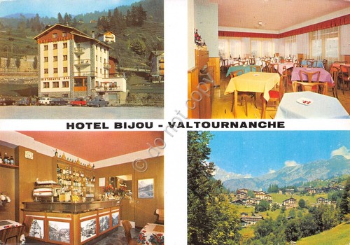 Cartolina Valtournanche Hotel Bijou vedute