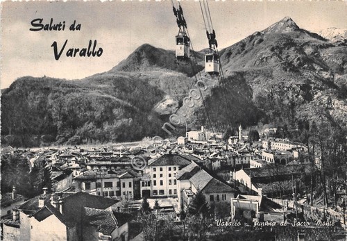 Cartolina Varallo Panorama Funivia Sacro Monte 1961