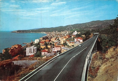 Cartolina Varazze Panorama dall' autostrada anni '60