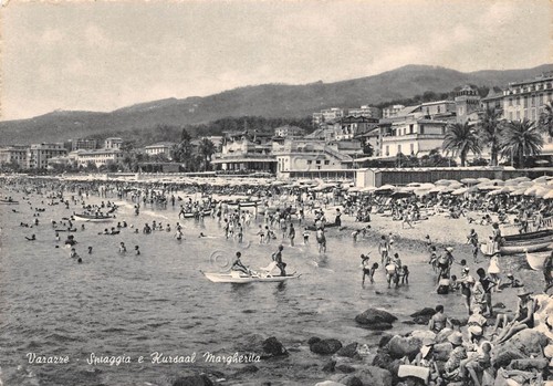 Cartolina Varazze Spiaggia e Kursaal Margherita animata