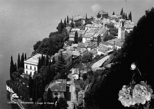 Cartolina Varenna panorama parziale Lago di Como