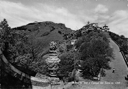 Cartolina Varese Sacro Monte e Campo dei Fiori
