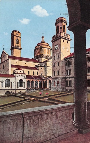 Cartolina Venegono Seminario Arcivescovile Milanese Pio XI illustrata 1939