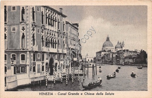 Cartolina Venezia Canal Grande Gondole Ed. Scrocchi