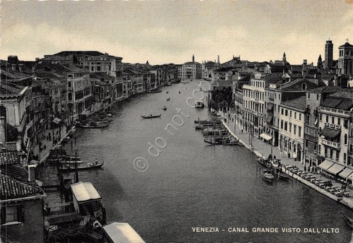 Cartolina Venezia Canal Grande timbro a targhetta Patto Atlantico 1955