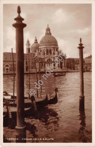 Cartolina Venezia Chiesa della Salute Fotocelere