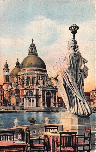 Cartolina Venezia Chiesa Salute timbro a targhetta Dichiarazione redditi 1951