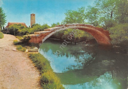 Cartolina Venezia Isola di Torcello Ponte del Diavolo anni '70
