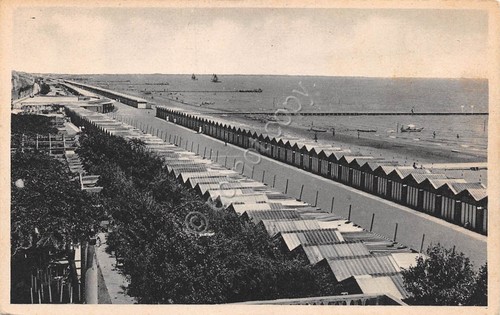 Cartolina Venezia Lido la spiaggia stabilimenti balneari