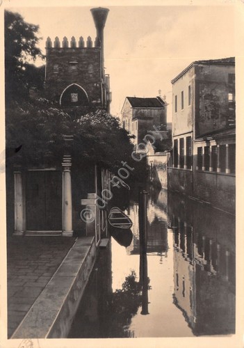 Cartolina Venezia ( Lido?) una calle fotografica 1943