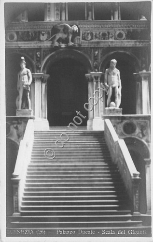 Cartolina Venezia Palazzo Ducale Scala dei Giganti Ed. Traldi