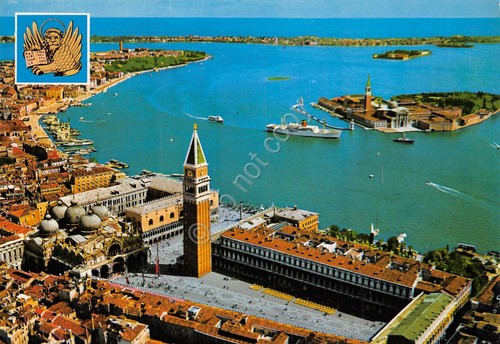 Cartolina Venezia panorama aereo