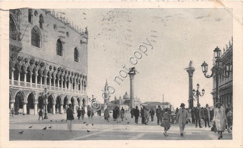 Cartolina Venezia Piazza San Marco animata 1931