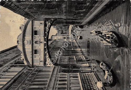Cartolina Venezia Ponte dei Sospiri gondola 1955