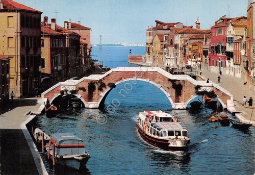 Cartolina Venezia Ponte dei tre Archi anni '70