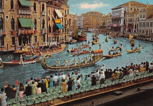 Cartolina Venezia regata storica