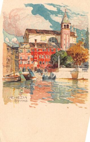 Cartolina Venezia San Vitale illustrata