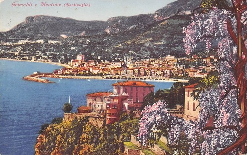 Cartolina Ventimiglia Grimaldi e Mentone Ed Brunner