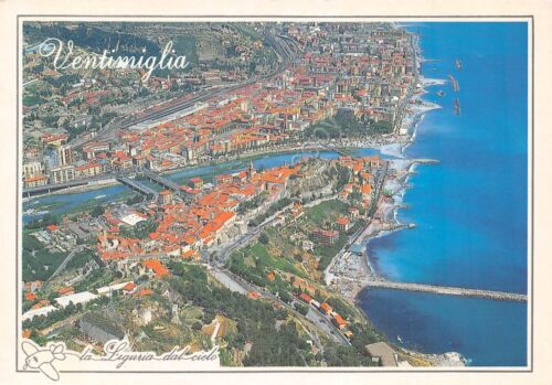 Cartolina Ventimiglia Panorama aereo 1955