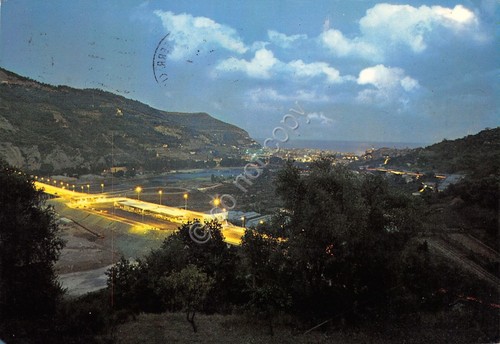Cartolina Ventimigllia Notturno 1970 (Imperia)