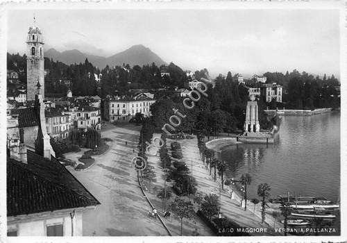 Cartolina Verbania Pallanza Lago Maggiore 1953