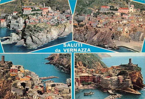 Cartolina Vernazza vedute varie (La Spezia)